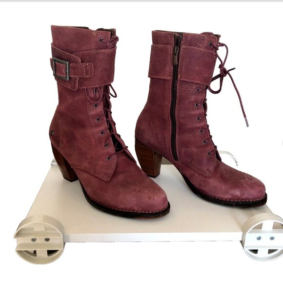 Neosens Suede boots, Burgundy, Womens, Size EU 40 / US 9, Victorian - Picture 1 of 13